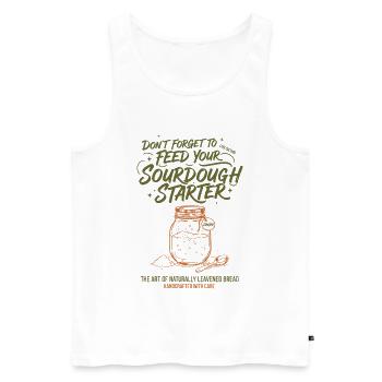 sourdough Starter Bread Baking Baker Era Local - Men's Premium Organic Tank Top - white - Front - Michal (187cm)