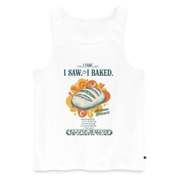 sourdough bread baking baker sourdough starter - Men's Premium Organic Tank Top - white - Front - Michal (187cm)