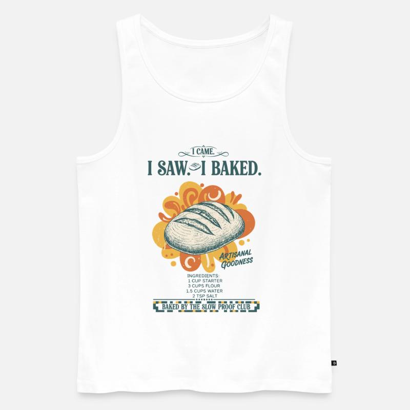 sourdough bread baking baker sourdough starter - Men's Premium Organic Tank Top - white