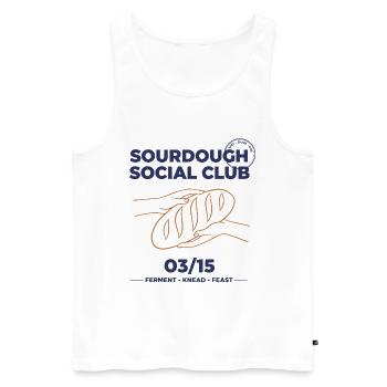 Sourdough Bread Baking Baker Social Club - Männer Premium Bio Tank Top - Weiß - Vorne - Michal (187cm)