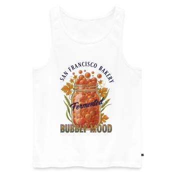 Sauerteigbrot Backen, fermentierte, sprudelnde Stimmung - Männer Premium Bio Tank Top - Weiß - Vorne - AI Model Male 178 light (178cm)
