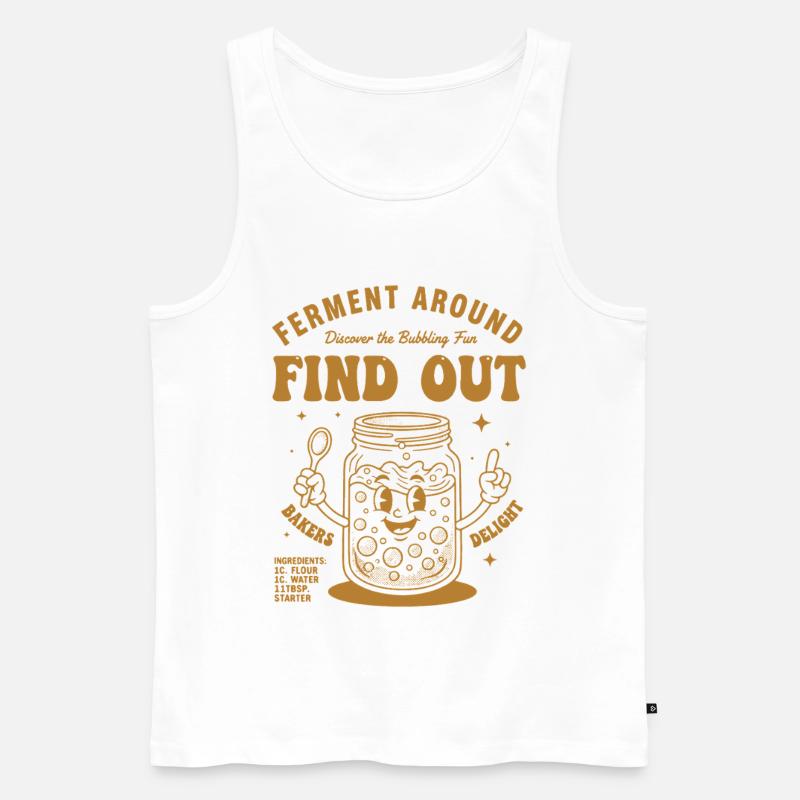 Sourdough Bread Baking Baker Sourdough Starter - Men's Premium Organic Tank Top - white
