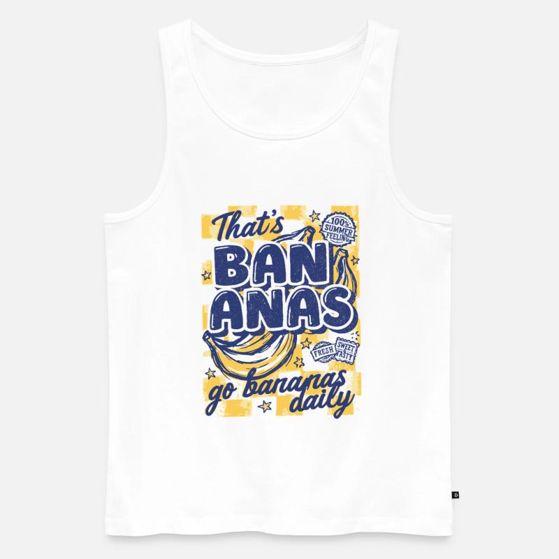 That's Bananas Sommer Design - Männer Premium Bio Tank Top - Weiß