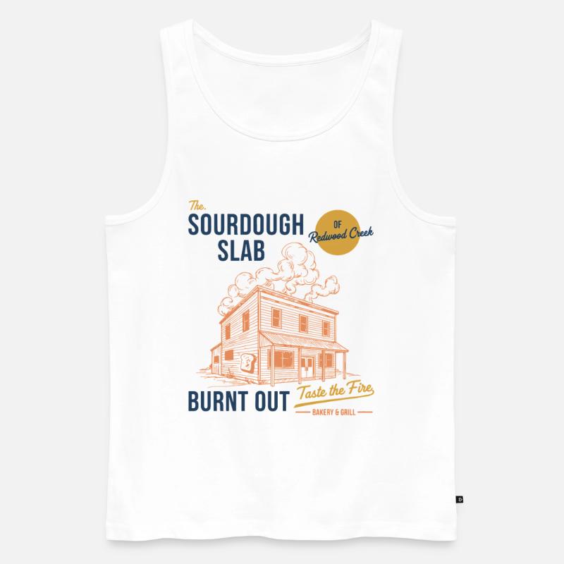 Sauerteigbrot-Backer Die Sauerteigplatte - Männer Premium Bio Tank Top - Weiß