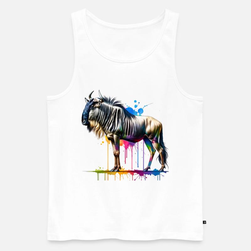 Gnu Geschenk - Männer Premium Bio Tank Top - Weiß