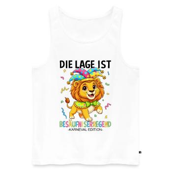 Die Lage Ist Besäufniserregend Karneval Edition - Männer Premium Bio Tank Top - Weiß - Vorne - AI Model Male 178 light (178cm)