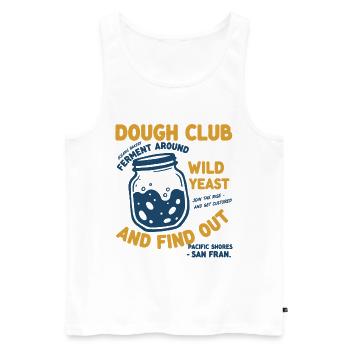 Sourdough Bread Baking Dough Club Wild Yeast - Men's Premium Organic Tank Top - white - Front - Michal (187cm)