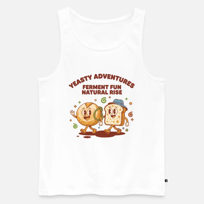 Sourdough Bread Baking Baker Sourdough Starter - Men's Premium Organic Tank Top - white
