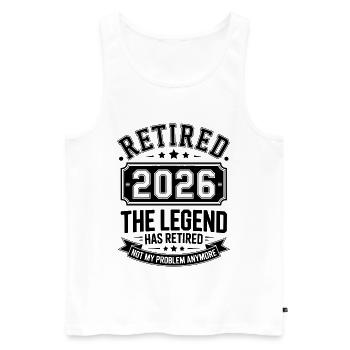 Retired 2026 Funny Retired Graphic Men Retirement - Débardeur bio Premium Homme - blanc - Devant - Michal (187cm)