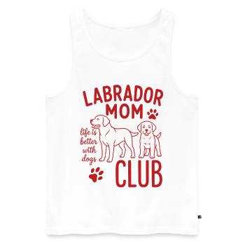 Labrador Mom Club Hundemama Shirt - Männer Premium Bio Tank Top - Weiß - Vorne - AI Model Male 178 light (178cm)