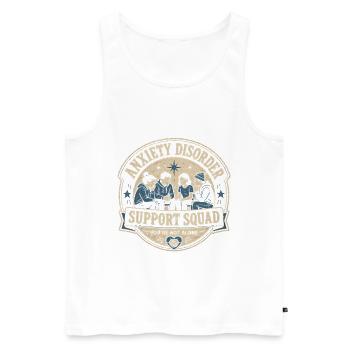 Équipe de soutien pour troubles anxieux Troubles anxieux - Débardeur bio Premium Homme - blanc - Devant - Michal (187cm)