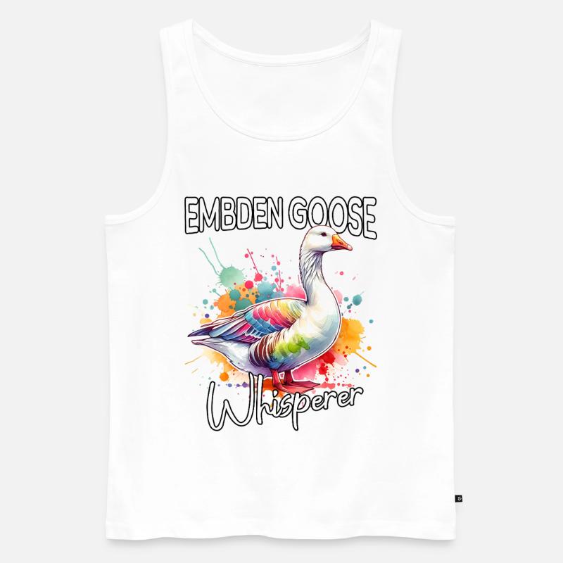 Emdengans Flüsterer - Männer Premium Bio Tank Top - Weiß