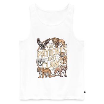 Wildlife Vet My Patients Have Claws Exotic Animal - Männer Premium Bio Tank Top - Weiß - Vorne - Michal (187cm)