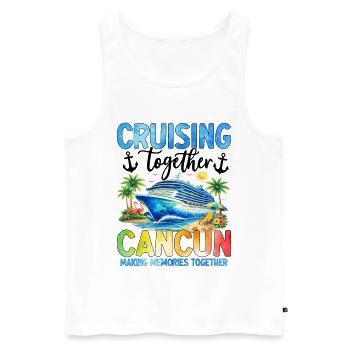Croisière ensemble Cancún Créer des souvenirs - Débardeur bio Premium Homme - blanc - Devant - Michal (187cm)