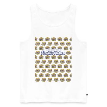 Fischbrötchen mit Matjes oder Bismarckhering - Männer Premium Bio Tank Top - Weiß - Vorne - AI Model Male 178 light (178cm)