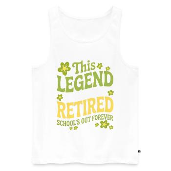 teacher Retirement Gifts for Teachers Retirement - Débardeur bio Premium Homme - blanc - Devant - AI Model Male 178 light (178cm)