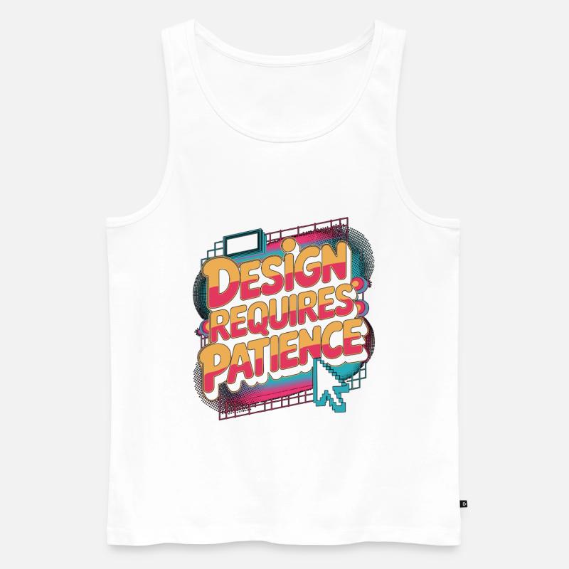 Graphic Designer Design Requires Visual Artist - Männer Premium Bio Tank Top - Weiß