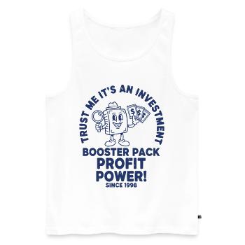 Glaub mir, es ist ein Gewinn des Investment-Booster-Packs - Männer Premium Bio Tank Top - Weiß - Vorne - Michal (187cm)