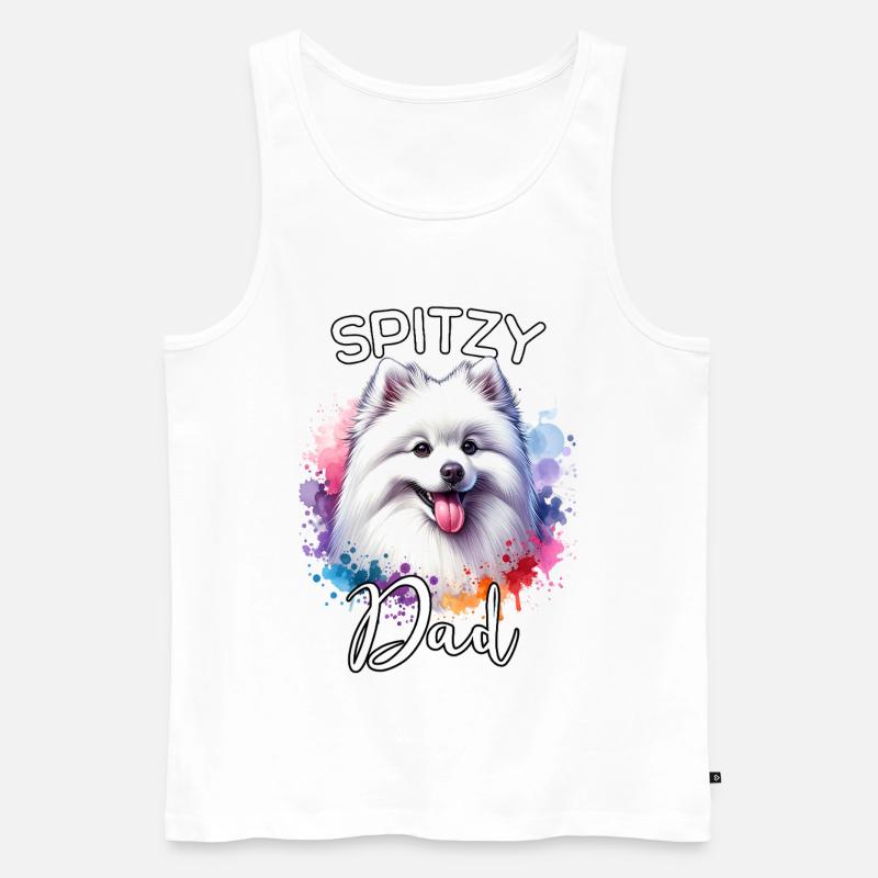 Spitz Papa - Männer Premium Bio Tank Top - Weiß