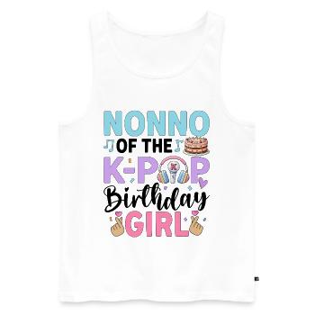 Nonno de La Fille d’anniversaire K-Pop - Débardeur bio Premium Homme - blanc - Devant - Michal (187cm)