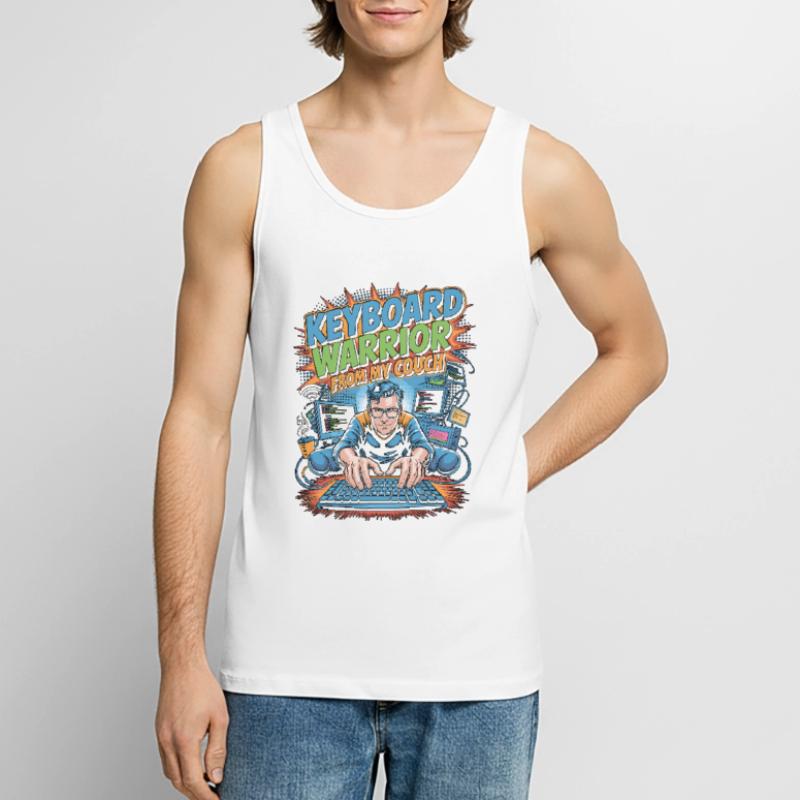 Remote Developer Keyboard Warrior Remote Coder Männer Premium Bio Tank Top