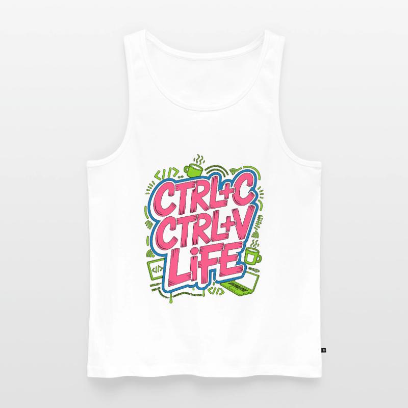Remote Developer Ctrl+C Ctrl+V Life Web Developer Männer Premium Bio Tank Top