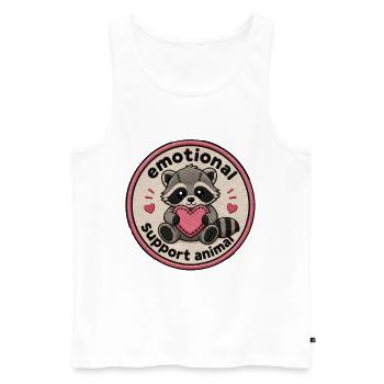 Cuddly toy raccoon heart motif - Men's Premium Organic Tank Top - white - Front - Michal (187cm)