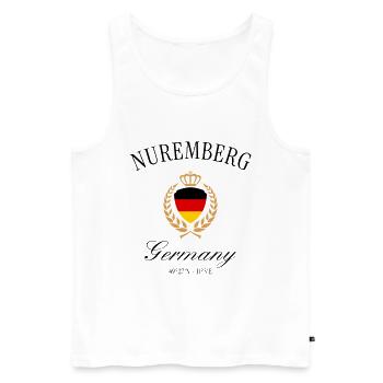 Nürnberg Wappen Krone – Franken Reise Souvenir - Männer Premium Bio Tank Top - Weiß - Vorne - AI Model Male 178 light (178cm)