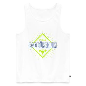 Bad Dürkheim in Deutschland Vintage Reben Design - Männer Premium Bio Tank Top - Weiß - Vorne - Michal (187cm)