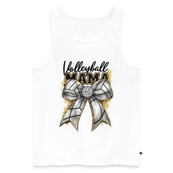 Volleyball Maman Paillettes Paillettes Or Fête des Mères - Débardeur bio Premium Homme - blanc - Devant - Michal (187cm)