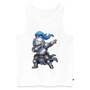 Kids Dabbing Knight Ren Faire Medieval - Men's Premium Organic Tank Top - white - Front - Michal (187cm)