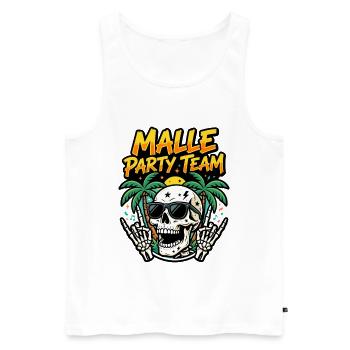 Malle Party Team Skelett - Männer Premium Bio Tank Top - Weiß - Vorne - Michal (187cm)