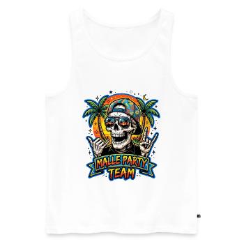 Malle Party Team Skelett - Männer Premium Bio Tank Top - Weiß - Vorne - Michal (187cm)