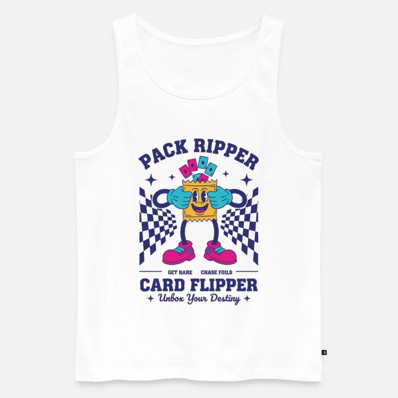 Pack Ripper Card Flipper Unbox Your Destiny - Männer Premium Bio Tank Top - Weiß