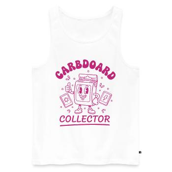 Karbboard-Sammler-Sammelkarten-Ordner-Lüfter - Männer Premium Bio Tank Top - Weiß - Vorne - Michal (187cm)