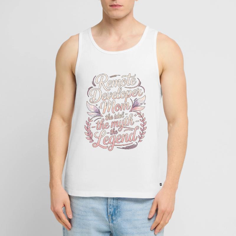 Remote Developer Mom The Idol The Remote Coder Männer Premium Bio Tank Top