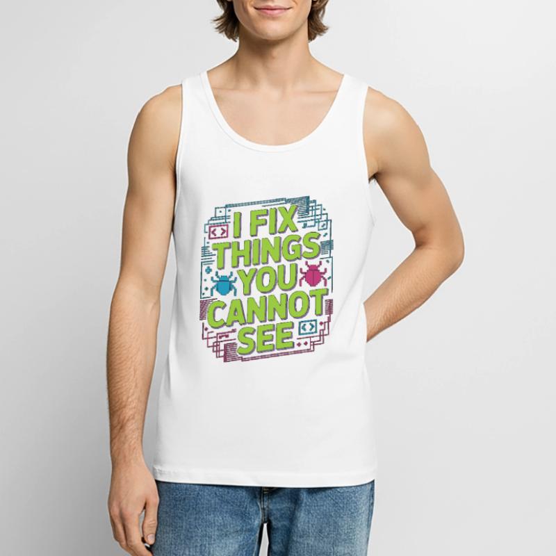 Game Developer I Fix Things Software Developer Männer Premium Bio Tank Top