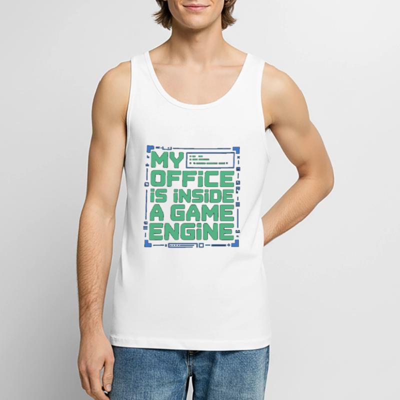 Game Developer My Office Is Inside Game Developer Männer Premium Bio Tank Top