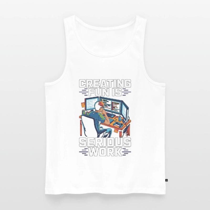 Game Developer Creating Fun Is Game Programmer Männer Premium Bio Tank Top