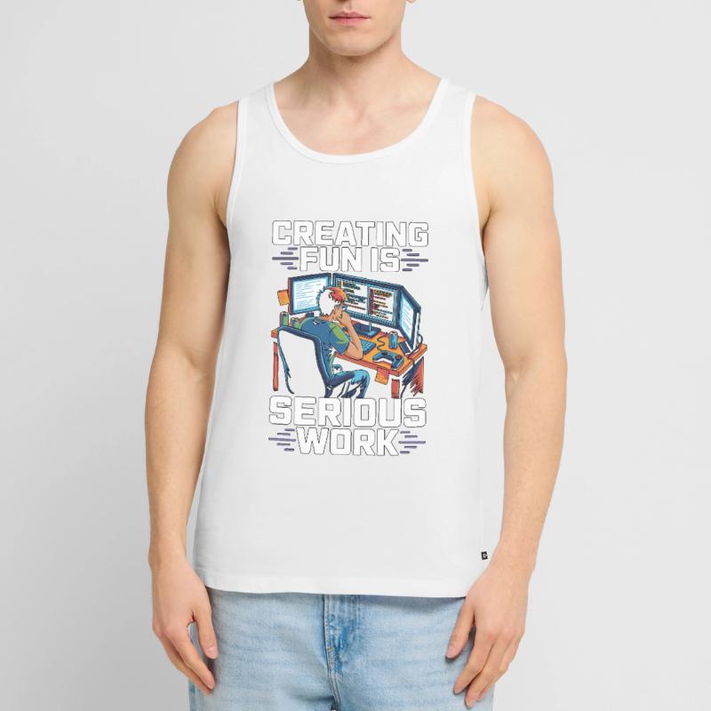 Game Developer Creating Fun Is Game Programmer Männer Premium Bio Tank Top
