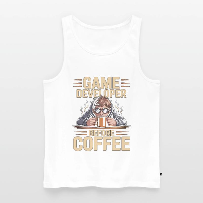 Game Developer Before Web Developer Coffee Lover Männer Premium Bio Tank Top