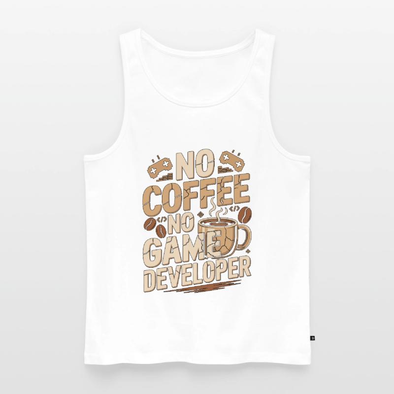 Game Developer No Coffee Game Coder Coffee Lover Männer Premium Bio Tank Top