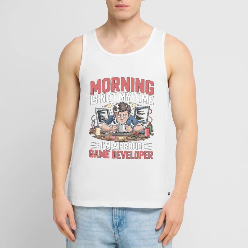 Game Developer Morning Is Not My Time Game Coder Männer Premium Bio Tank Top