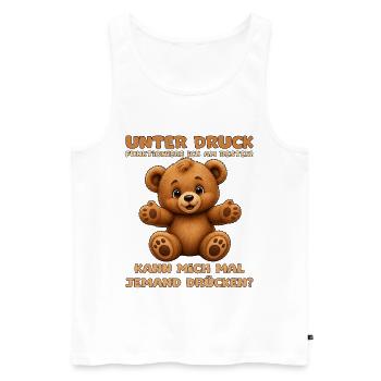 Süßer Teddybär mit offenen Armen - Männer Premium Bio Tank Top - Weiß - Vorne - Michal (187cm)