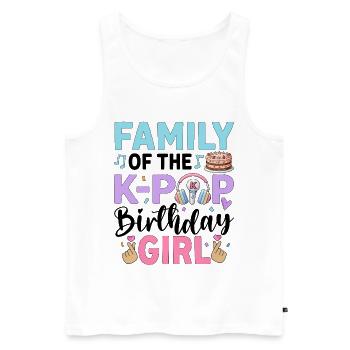 Famille de la fille d’anniversaire de la K-Pop - Débardeur bio Premium Homme - blanc - Devant - Michal (187cm)