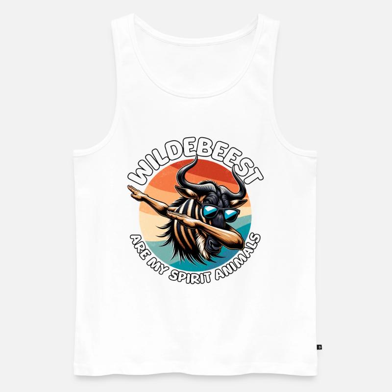 Lustige Gnu Sprüche - Männer Premium Bio Tank Top - Weiß