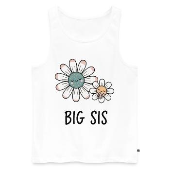 Geschlechter-Enthüllung Babyparty Große Schwester Große Schwester Mutter - Männer Premium Bio Tank Top - Weiß - Vorne - Michal (187cm)