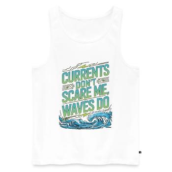 Marine Electrician Currents Don't Boat Electrician - Männer Premium Bio Tank Top - Weiß - Vorne - Michal (187cm)