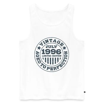 Vintage juillet 1996 Édition limitée Circle - Débardeur bio Premium Homme - blanc - Devant - Michal (187cm)