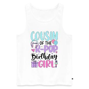 Cousin de la fille d’anniversaire de la K-Pop - Débardeur bio Premium Homme - blanc - Devant - Michal (187cm)